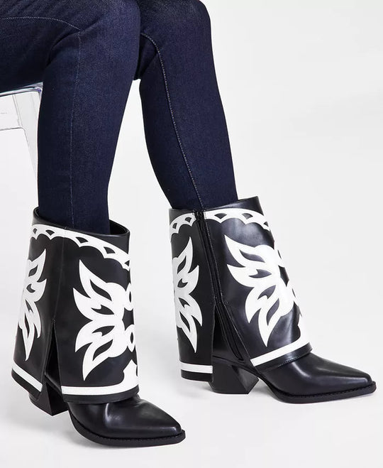 Women'S Jadiza Fold-Over Cuffed Cowboy Boots, Created for Macy'S