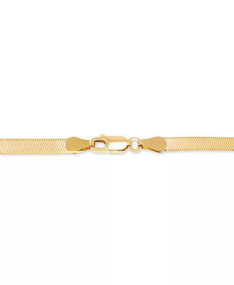 Herringbone Link Chain Bracelet in 18K Gold-Plated Sterling Silver, Created for Macy'S