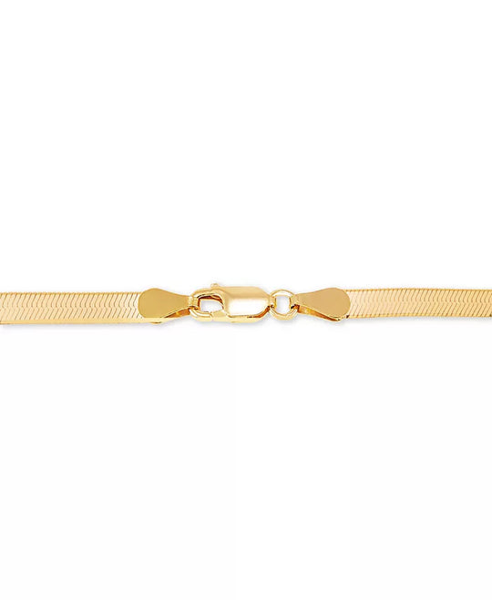 Herringbone Link Chain Bracelet in 18K Gold-Plated Sterling Silver, Created for Macy'S