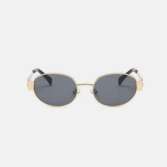 Metal Frame Oval Sunglasses