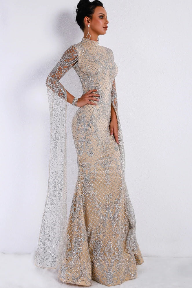 High Neck Evening Gown