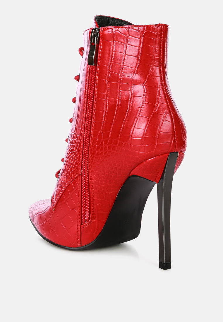 Escala Croc Stiletto Ankle Boots-2