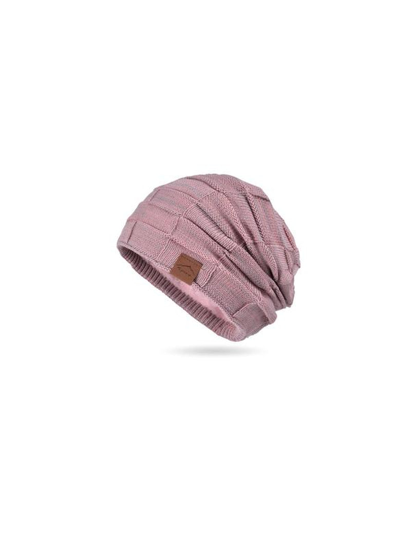 Women'S Solid Color Braided Beanie Hat, Casual Warm Thickened Knit Hat for Fall & Winter, Fashion Accessories for Women & Girls