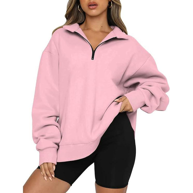 BTFBM Women'S Y2K Quarter Zip Sweatshirt 2024 Oversized Casual Long Sleeve Workout Pullover