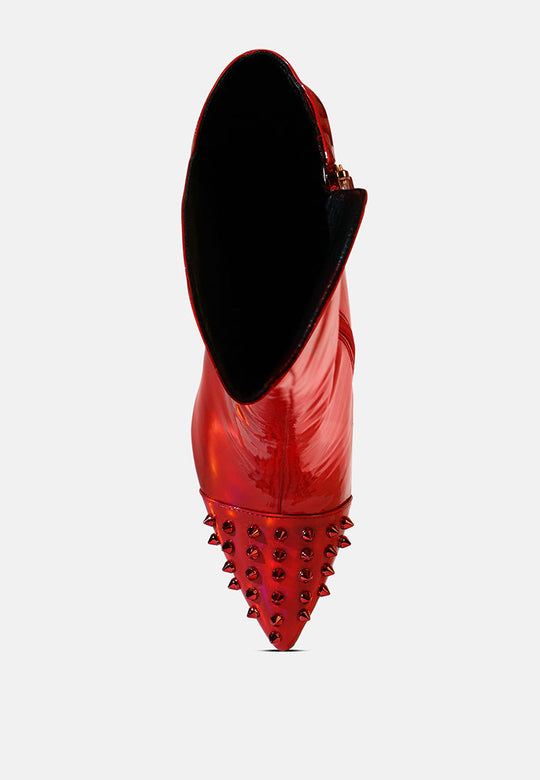 Forbidden Stud Stiletto Calf Boots-3