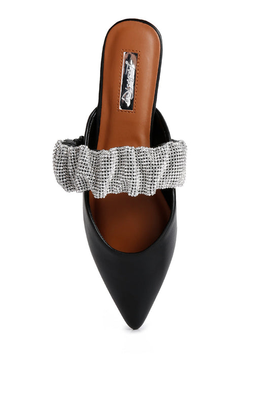 hemessen diamante strap flat mules