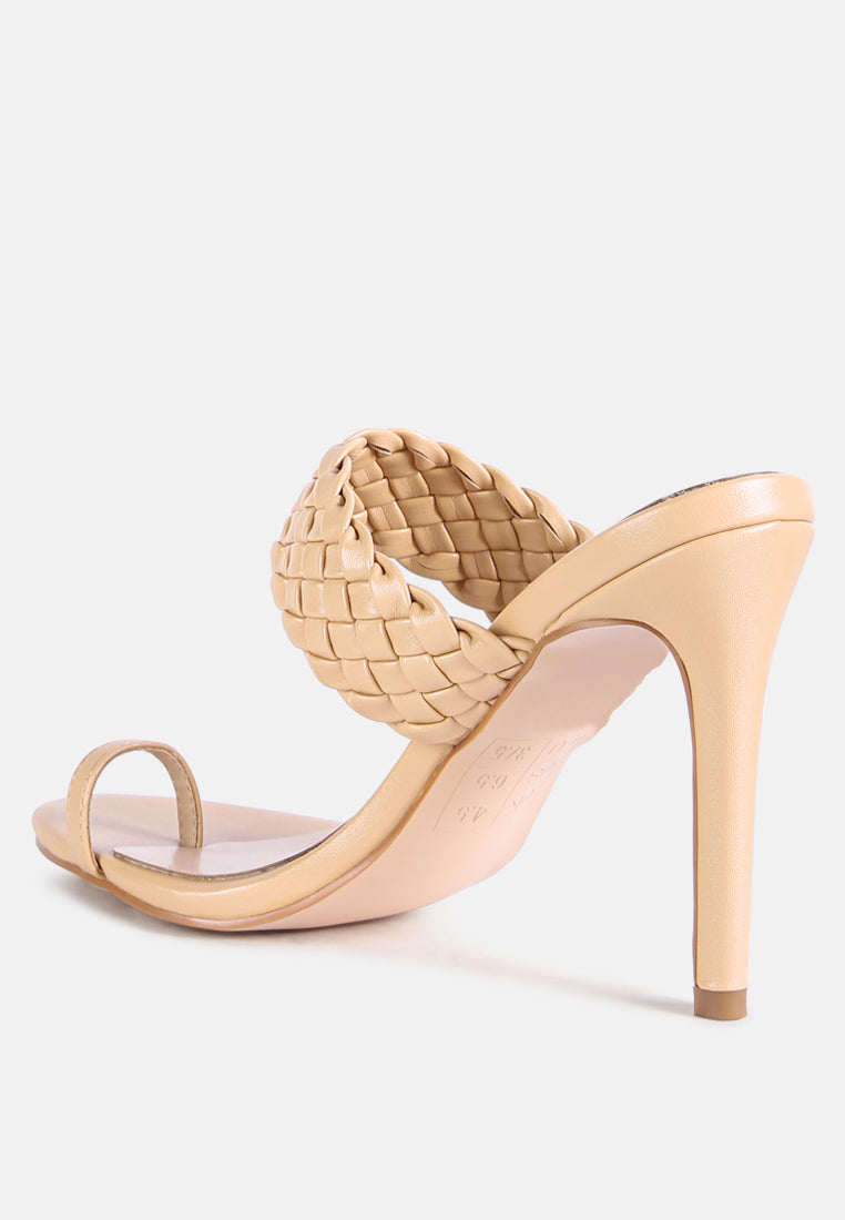 High Perks Woven Strap High Heels-2