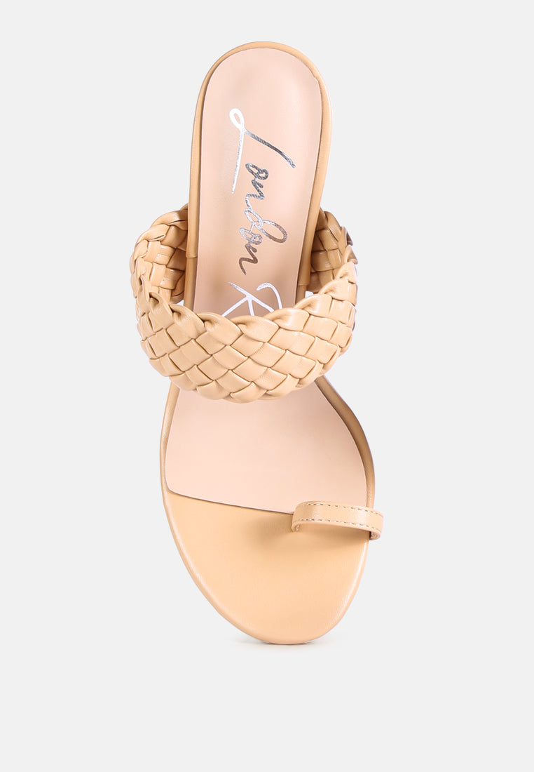 High Perks Woven Strap High Heels-3