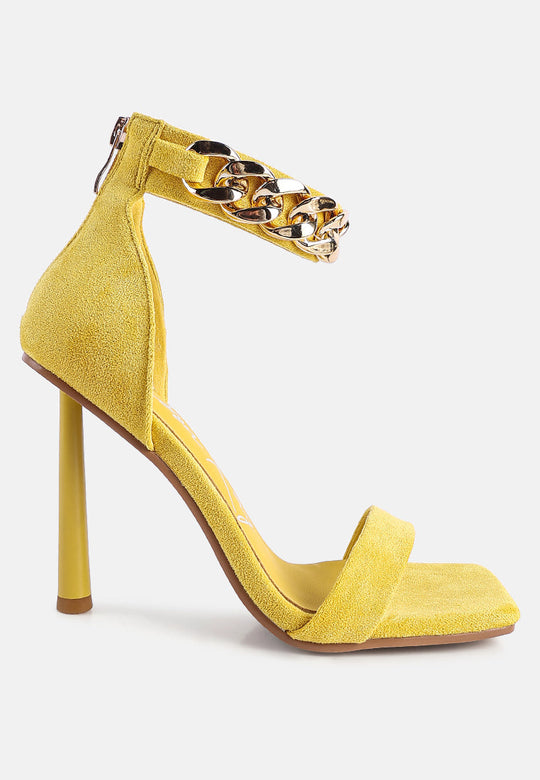 Last Sip Micro Suede High Heel Sandals-5