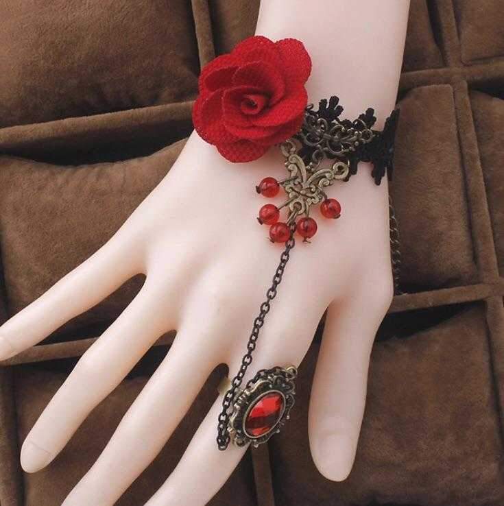 Bracelet - Red Rose Ring