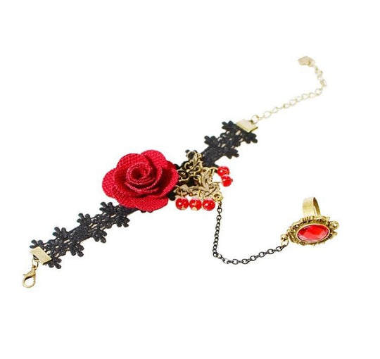 Bracelet - Red Rose Ring