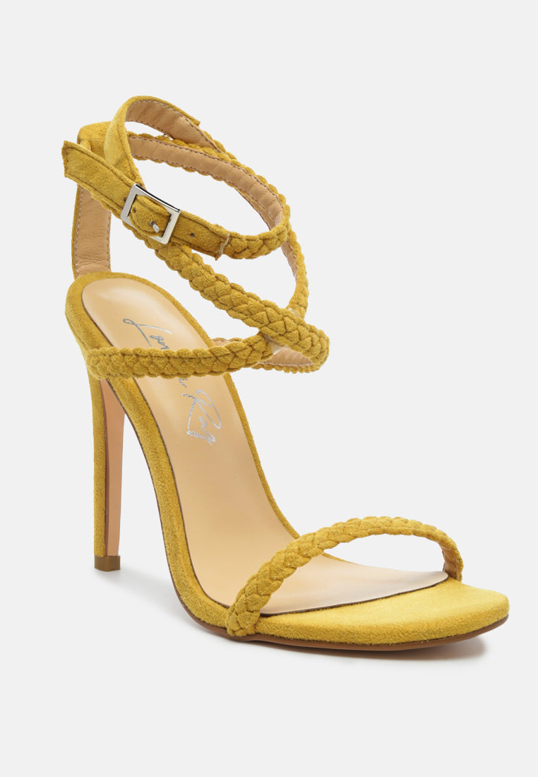 Sherri High Heeled Faux Suede Sandals-1