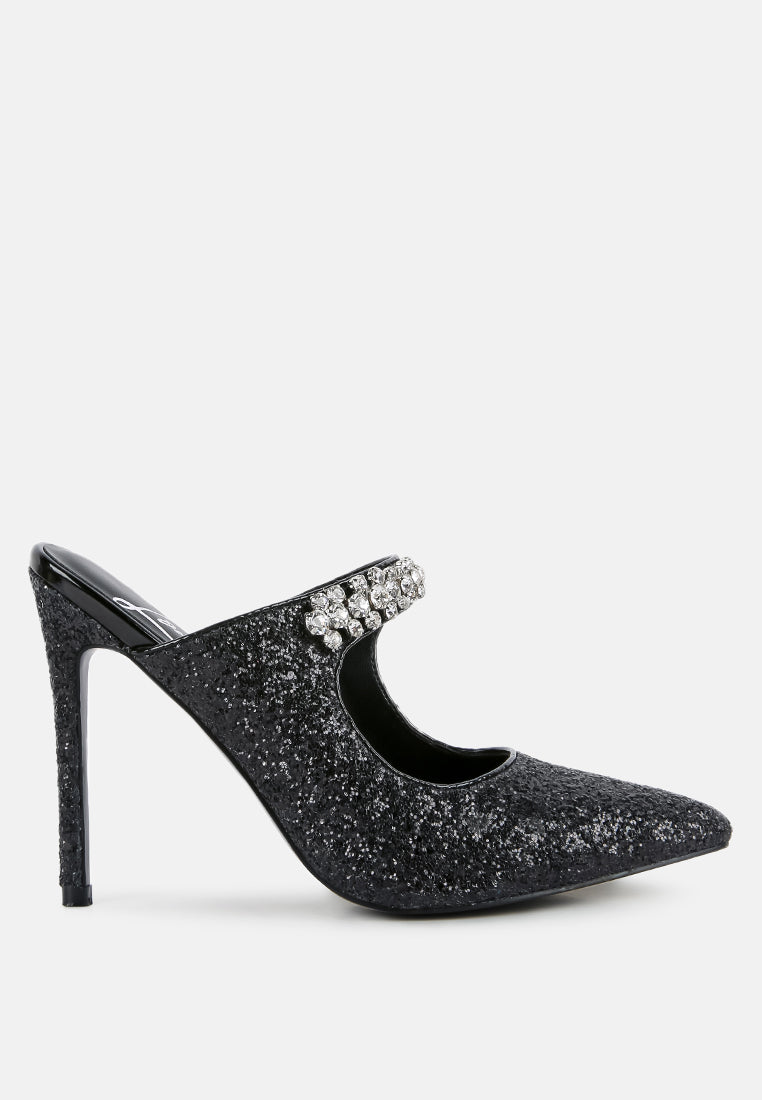 Twinklet Glitter Diamante Embellished Stilettos-6