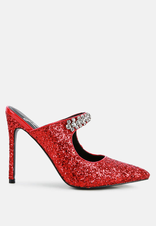 Twinklet Glitter Diamante Embellished Stilettos-5