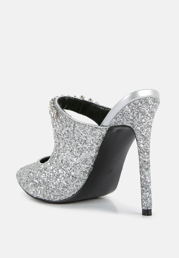 Twinklet Glitter Diamante Embellished Stilettos-3