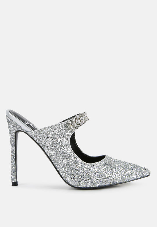 Twinklet Glitter Diamante Embellished Stilettos-0