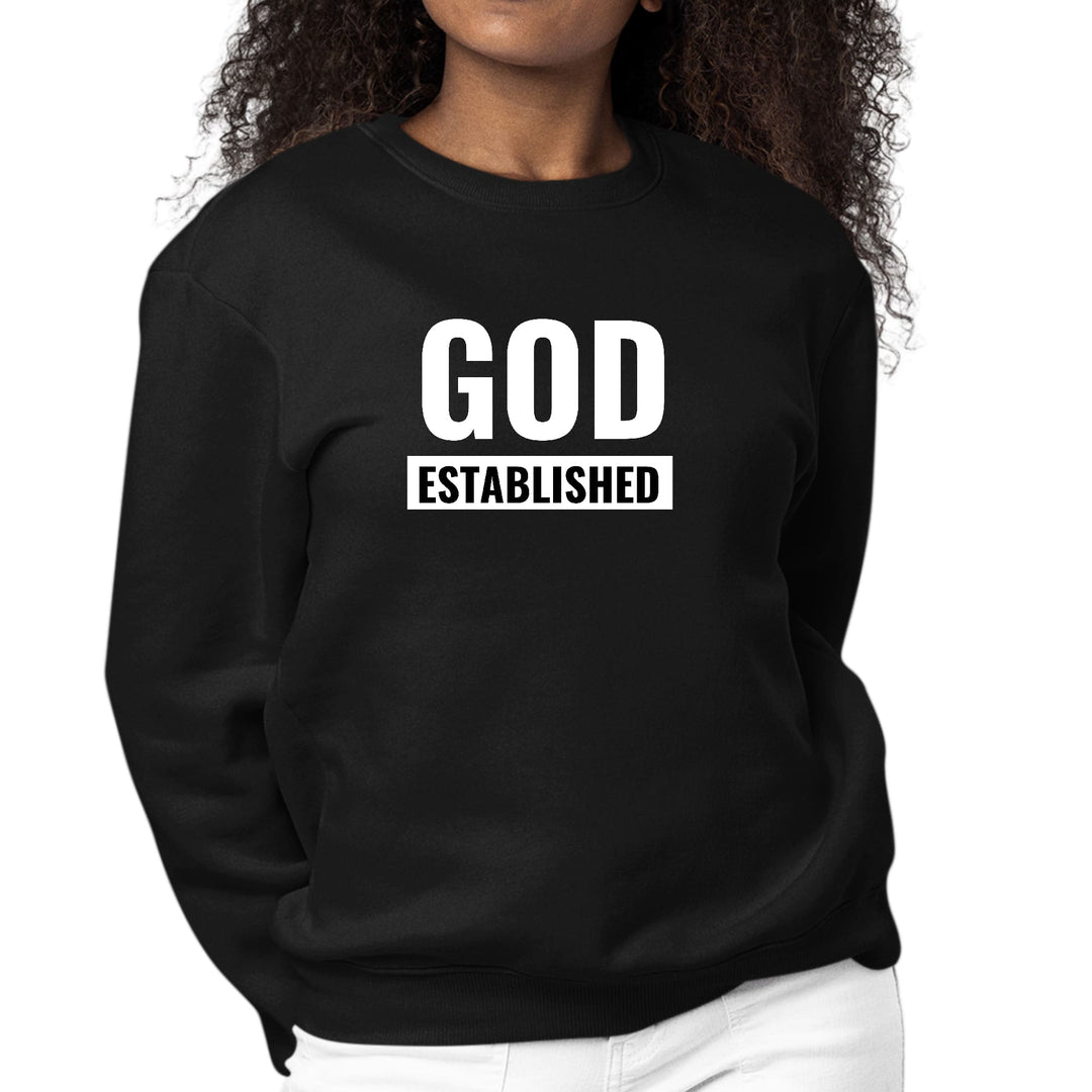 Womens Graphic Sweatshirt God Established-0