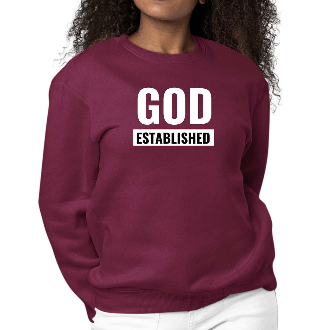 Womens Graphic Sweatshirt God Established-5