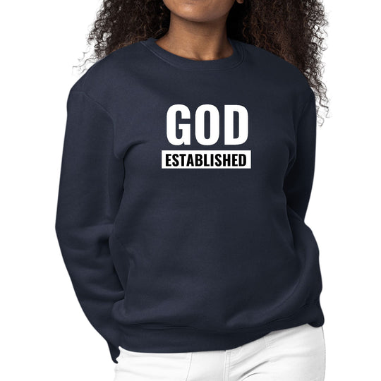 Womens Graphic Sweatshirt God Established-2