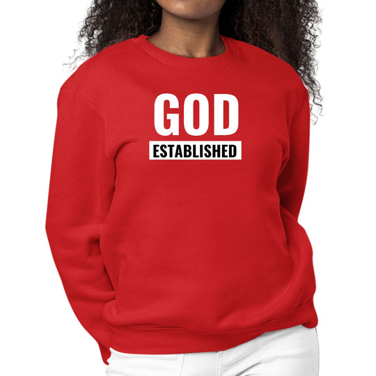 Womens Graphic Sweatshirt God Established-1