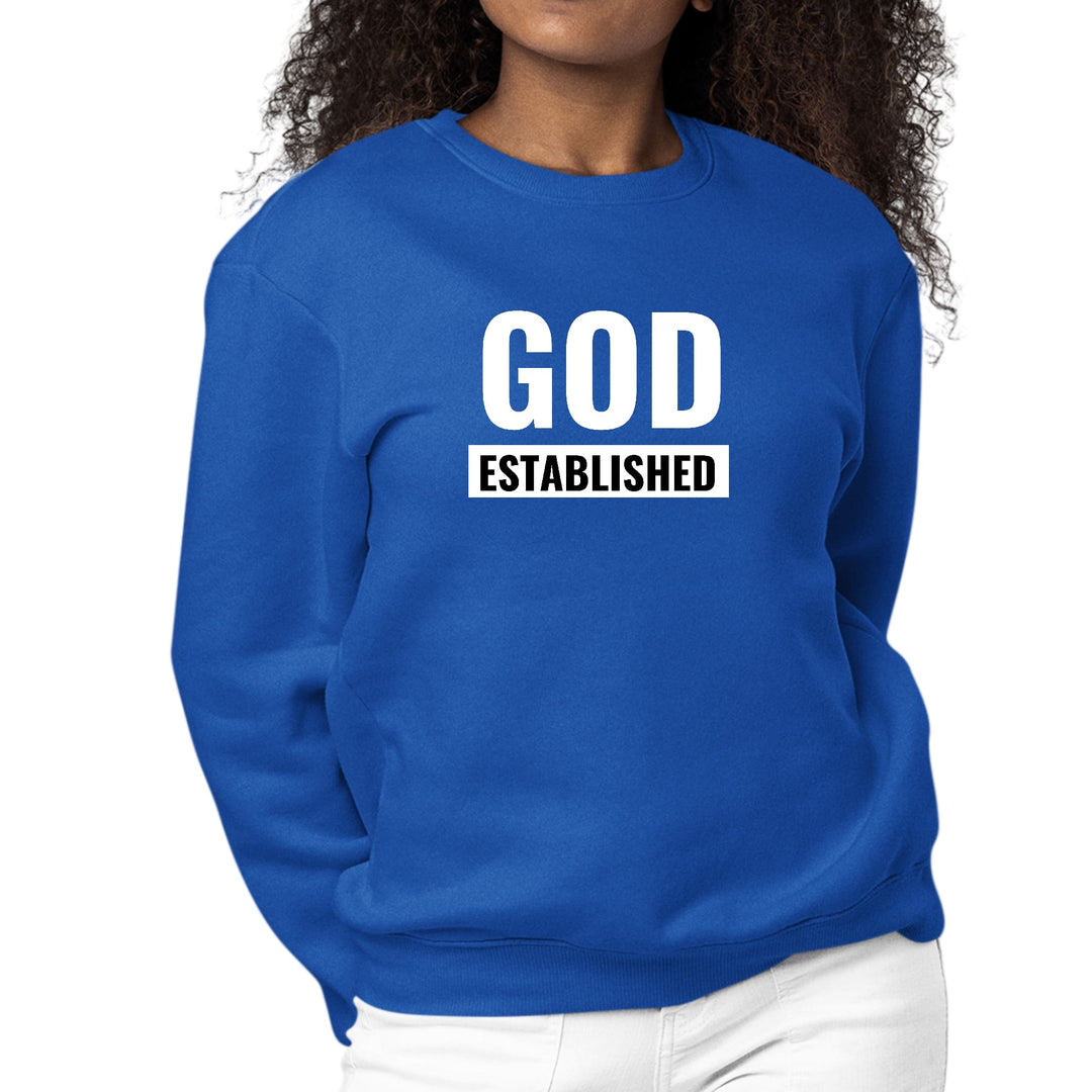 Womens Graphic Sweatshirt God Established-3