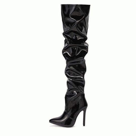 Women's Motorcycle Over The Knee Boots